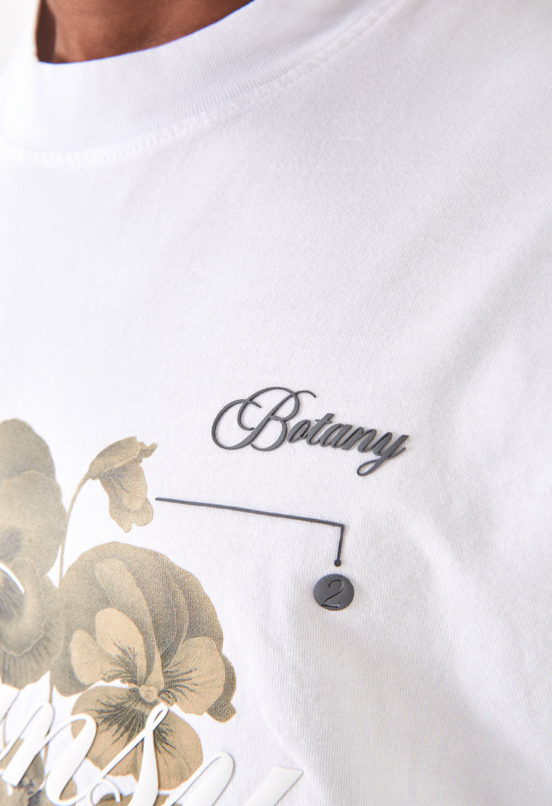 Biology Pansy White T-shirt