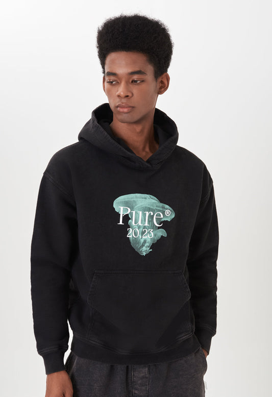 Biology Mushroom Black Hoodie