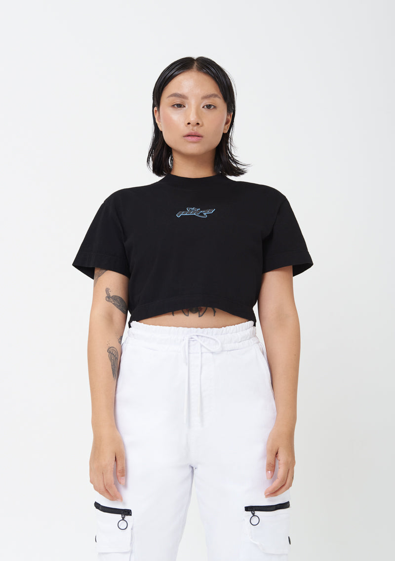 PURE2K Black Crop Top