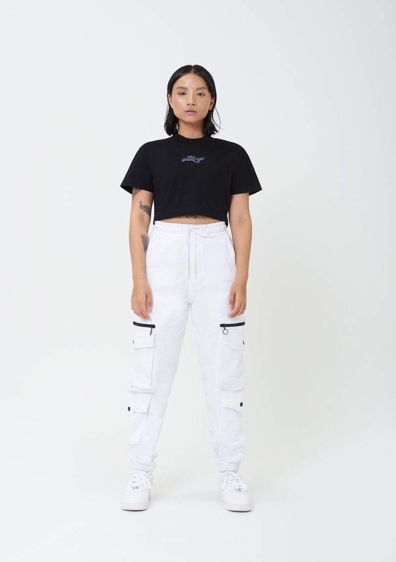 PURE2K Black Crop Top