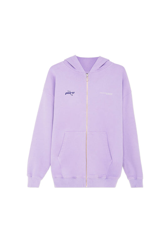 PURE2K Lilac Zip-Up Hoodie