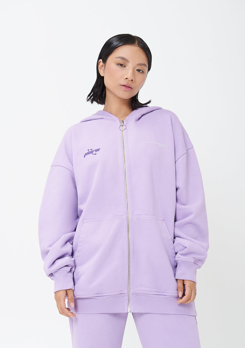 PURE2K Lilac Zip-Up Hoodie