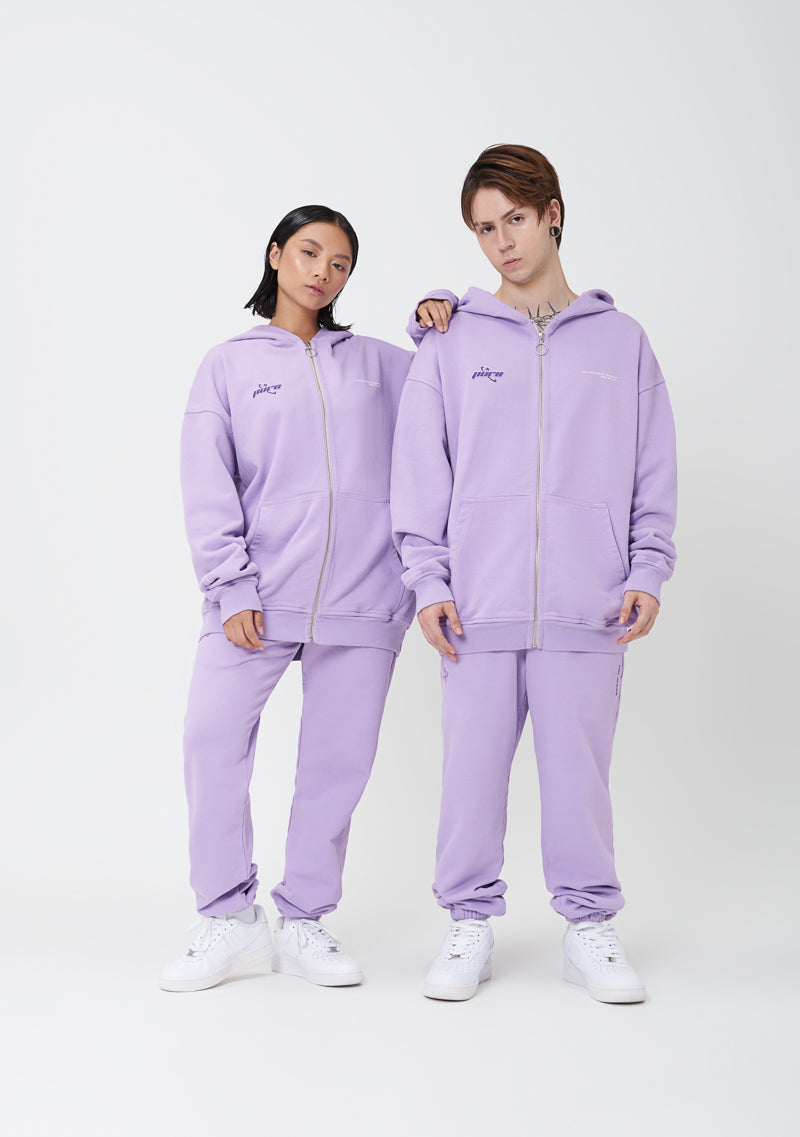 PURE2K Lilac Zip-Up Hoodie