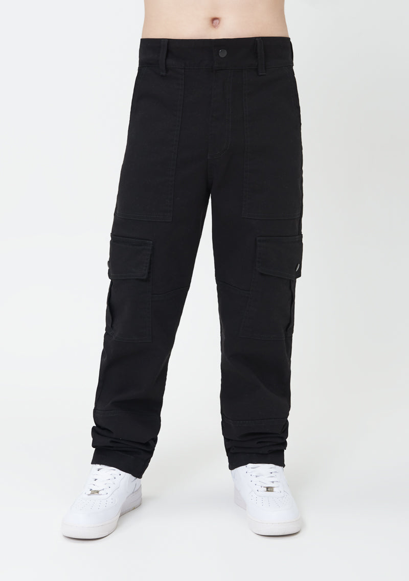 PURE2K Black Cargo Pants