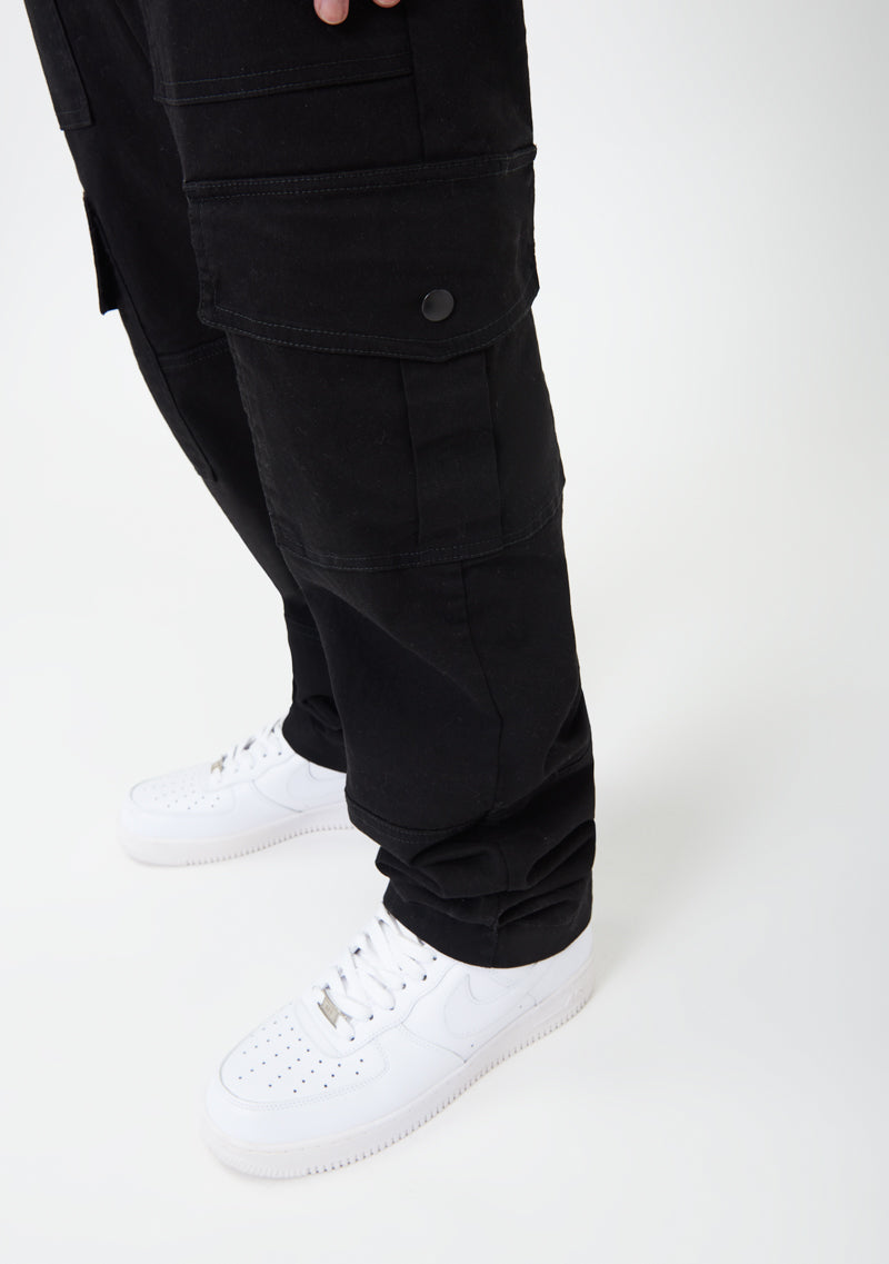 PURE2K Black Cargo Pants