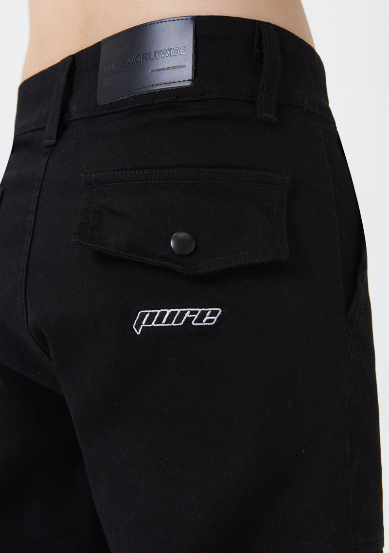 PURE2K Black Cargo Pants