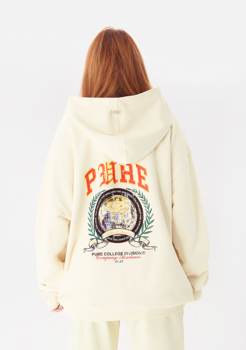 College Cream Hoodie